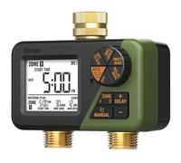 Diivoo Ottone Timer Irrigazione Centralina Irrigazione 2 Vie con IP66