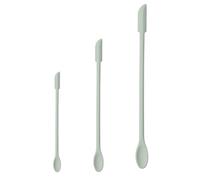 DiiWmme Set di 3 mini spatole in silicone di diverse dimensioni per trucco e raschietti da cucina, con manico lungo per trucco, marmellata, lozioni (rosa)
