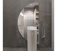 Dijateman Grande Mezza Luna Anti Nebbia Specchio da Bagno a LED, Senza Cornice Retroilluminato Intelligente Specchio Cosmetico, 3 Temperature di Colore(Left,100cm)