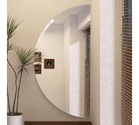 Dijateman Grande Mezza Luna Intelligente Specchio da Bagno con Anti Nebbia, Retroilluminato Illuminato Specchio a Figura Intera a LED, 3 Colori Dimmerabile(Left,120cm)