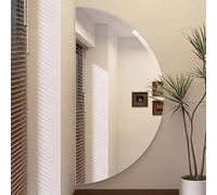 Dijateman Grande Mezza Luna Intelligente Specchio da Bagno con Anti Nebbia, Retroilluminato Illuminato Specchio a Figura Intera a LED, 3 Colori Dimmerabile(Right,100cm)