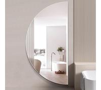 Dijateman Grande Mezza Luna Specchio Vanity Bagno con Illuminazione, Intelligente Regolabile Retroilluminato Illuminato Specchio Cosmetico, 3 Colori Anti Nebbia(Cut right,40 * 80cm)