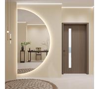 Dijateman Grande Specchio da Bagno a LED con Illuminazione, 3 Colori Intelligente Specchio Cosmetico, Retroilluminato, Anti Nebbia, con Interruttore Tattile(Cut left,16''x32'')