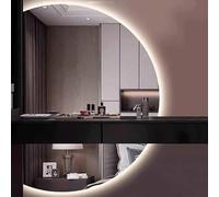 Dijateman Intelligente Specchio da Bagno a LED con 3 Colori Dimmerabile, Anti Nebbia, Retroilluminato Illuminato Specchio Cosmetico Taglio Sinistro/destro(Left cut,39in)