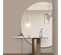 Dijateman Moderno Intelligente Specchio Montato a Parete con Illuminazione, 3 Colori Specchio da Bagno a LED con Anti Nebbia, Retroilluminato Dimmerabile(Right cut,47''x32'')