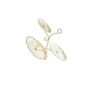 dijiusidy Alzata per cupcake a più livelli, piatto per frutta secca a 3 strati, per feste, banchetti, sala da pranzo, verde e oro, giallo e oro, 40x26x32cm