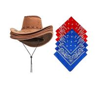 dijiusidy Cappello a Per tesa larga per esterno Cosplay Cappello a cilindro jazz Corda regolabile Fornisce comfort e stile durante la partecipazione alle attività Cowboy