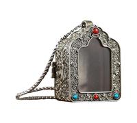 dijiusidy Collana con amuleto tibetano, ciondolo Gawu Box, ciondolo per ospitare amuleti protettivi e piccole figure di Buddha in un'elegante collezione di gioielli religiosi buddisti.