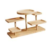 dijiusidy Espositore da banco multiuso per esporre comodamente piante, cupcake, gioielli e dessert, per soluzioni di stoccaggio efficaci. Espositore in legno per piante a più livelli.