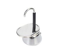 dijiusidy Mini caffettiera in acciaio inossidabile resistente, elegante caffettiera con beccuccio per fornello, regalo per appassionati e viaggiatori, mini con