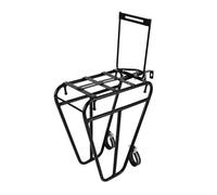 dijiusidy Portapacchi anteriore in acciaio per bici da turismo, resistente e robusto, facile da trasportare, adatto a biciclette, bici elettriche e motociclette.