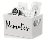 dijiusidy Scatola portaoggetti in legno per telecomandi pratica ed elegante, può anche essere utilizzata come organizer da scrivania o come elemento di stoccaggio sul comodino, bianco