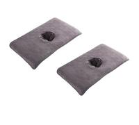 dijiusidy Set da 2 coprilettini per massaggi professionali, in tessuto grigio scuro, con foro per il viso, per estetista, UN