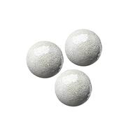 dijiusidy Sfere decorative in mosaico di vetro luminoso, set da 3, adornano la casa con accenti e possono anche essere regali per i propri cari e amici per qualsiasi festa, Argento Bianco, 10 cm