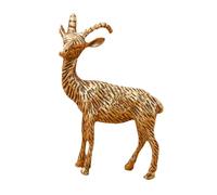 dijiusidy Statuetta di capra in ottone, decorazione che simboleggia la ricchezza. Statuetta di capra in ottone, mini antilope per spazi domestici unici, da collezione, modello pecora,