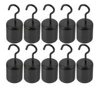 DIKACA 10 Pezzi Ganci Neri in Corda di Canapa per Appendere Luci da Esterno e Lampadari Resistenti e Adatti per Illuminazione Rustica e Vintage da Giardino e Interni