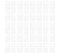 DIKACA 100 pezzi Linguette Adesive Trasparenti in PVC Ganci Appendini Resistenti per Esposizione al Dettaglio Autoadesivi per Varie Merci con Forte Adesione e Facile Applicazione