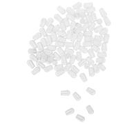 DIKACA 100 Pezzi Tappi Terminali per Ganci in PVC Trasparente 25 MM Coperture Protettive per Punte di Grucce Antigraffio Compatibili Vari Appendiabiti per Armadio