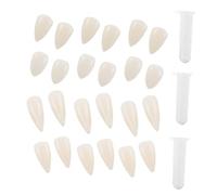 DIKACA 12 Paia Zanne Halloween Denti con Colla Adhesive per Cosplay Feste Masquerade Accessori Horror Realistici e Riutilizzabili