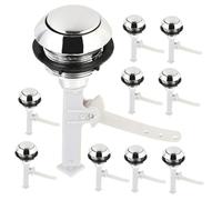 DIKACA 12 pezzi Pulsante Cisterna Wc Rotondo Pulsante Scarico Wc Muro Lucido e Antiruggine Compatibile con Vari Modelli di Vaso Sanitari Design Affidabile e Facile da Usare