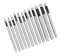 DIKACA 12 pezzi Punzonatrici per Pelle con Vuoti Strumenti Resistenti per Bucare Cinture Tessuti e Scarpe Punzonatrice Manuale Multi Misura per Lavori di Cuoio