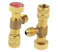 DIKACA 2 Pezzi Valvola Sicurezza per Condizionatore in Valvola Riempimento Refrigerante con Filettatura Standard Resistente e Facile da Installare per Camper e Impianti Domestici