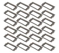 DIKACA 24 Pezzi Cornici Porta Etichette in Ferro Verde Stile Vintage Antiche per Cassetti e Librerie, Facili da Montare e Decorative