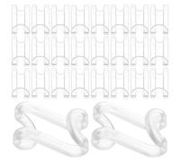 DIKACA 30 Ganci di Collegamento Trasparenti per Grucce a Cascata, Clip Salvaspazio in Plastica Resistente per Armadio, Organizzatore Verticale per Abbigliamento, Set da 30 Pezzi