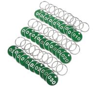 DIKACA 30 pezzi Targhette Numeriche Rotonde con per Chiavi Cartellini Identificativi Scrivibili Piccole Etichette Portachiavi per Organizzazione Domestica e Ufficio