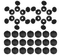 DIKACA 300 Pezzi Tappi Copriviti Incernierati in Plastica Neri M4 con Foro Interno 4 Mm per Mobili e Ufficio, Copertura Viti Decorativa e Protezione da Polvere per Progetti Casa