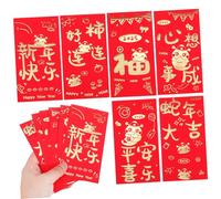 DIKACA 36 Pezzi Buste Rosse Cinesi Anno del Serpente Pacchetti Carta Formato Standard per Soldi e Regali Sacchetti Tradizionali per Capodanno Lunare Compleanni e Matrimoni