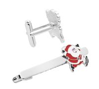 DIKACA 3pezzi Fermacravatta Decorativi di Babbo Natale Adorabili Fermacravatta Natalizi Accessori alla Moda per Cravatte Semplici e Eleganti per Abiti Formali