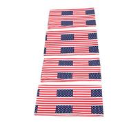 DIKACA 4 Fasce per Chioma Larghe Bandiera Americana, Fasce Sportive Elastiche da Donna e Ragazza per Calcio, Accessori Moda per Tifose e Uso Quotidiano