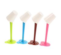 DIKACA 4 Pezzi Penne Cartoon con Lampada Scrivania Colori Casual Design Divertente per Ragazze e Ufficio Colore Casuale