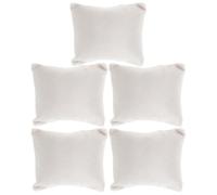 DIKACA 5 Cuscini Porta Braccialetti e Orologi in Velluto Color Avorio Piccoli Supporti Espositivi per Gioielli Organizer Compatto per Protezione e Presentazione di Espositori per