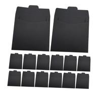 DIKACA 50 Pezzi Buste in Carta per Cd Nero Piccole Buste Resistenti per Custodia Cd Biglietti Dauguri Documenti Multifunzione Eleganti e Compatte
