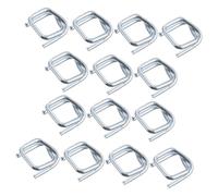 DIKACA 50 pezzi Fibbie Reggetta in Metallo Zincato Piccole Fibbia di Sostituzione per Cinture e Reggia Fibbia per Imballaggio e Te