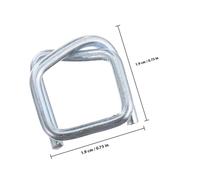 DIKACA 50 pezzi Fibbie Reggetta in Metallo Zincato Piccole Fibbia di Sostituzione per Cinture e Reggia Fibbia per Imballaggio e Te