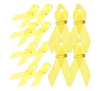 DIKACA 50 Spille Spilla di Sicurezza a Nastro Giallo in Raso per Sensibilizzazione Cancro Infantile, Distintivi per Eventi di Prevenzione e Raccolte Fondi, Accessori da Bavero