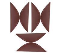 DIKACA 6 Maniglie Adesive per Armadi e Cassetti in Plastica Semi-rotonde Marrone, Maniglie per Porte senza Fori Fissaggio Forte, Accessori per Mobili da Cucina e Finestre, Installazione