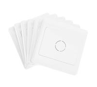 DIKACA 6 Pezzi Coperchio Scatola Quadro Elettrico Bianco 86 Tipo Foro Nascosto 20mm Piastra Copertura a Muro per Uso Domestico e Ufficio, Copertura Presa Elettrica per Ristrutturazione