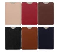 DIKACA 6 Pezzi Custodia Porta Carte Antifurto Rfid in PU Resistente Protezione Nfc per Carte di Credito e Identità Colori Misti Vino Marrone Scuro Nero Blu senza Adesivo Custodia Business