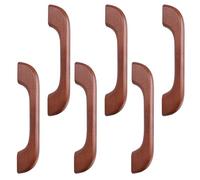 DIKACA 6 Pezzi Maniglie in Legno per Armadietti da Design Rustico Ponte Maniglie Dritte per Mobili Cucina e Camera Facili da Installare e Resistenti