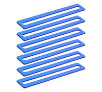 DIKACA 6 Righelli Segnalibro Guida alla Lettura in Acrilico Blu, Strisce Evidenziatori per Dislessia e Adulti, Strumenti di Lettura per Studenti, Supporto per Aule e Studio a Casa