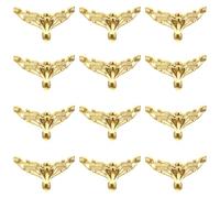 DIKACA 8 Pezzi Coprigambe per Mobili Moderni in Bronzo Antico Piedini Protettivi Antiscivolo per Sedie e Tavoli Protezione per Pavimenti e Scatola di Protezione Angoli Accessori per