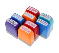 DIKACA 8 Pezzi Sigillo colorato Homeschool timbro rotondo dell'insegnante Per favore Grazie classificazione timbro con per materiale scolastico sfuso timbri plastica