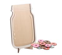 DIKACA Barattolo Premio in Legno con Gettoni, Set Ricompense per Classe e Casa, Accessori Educativi per Incentivare Buon Comportamento e Risultati Scolastici