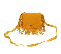 DIKACA Borsa Tracolla per Bambina in Pelle Scamosciata Gialla Morbida e Resistente Non Si Deforma Borsetta Creativa e Bella per Accessorio Fotografia