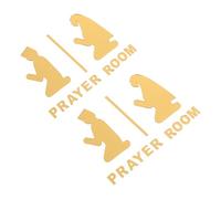 DIKACA Cartelli in Acrilico per Porta Sala di Preghiera Uomo e Donna, Set da 2 Targhette Adesive Riflettenti, Resistenti alle Intemperie per Ufficio, Moschee e Luoghi di Culto,