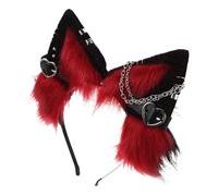 DIKACA Cerchietto Animal Ears Flessibile Handmade Punk Gotico Accessorio Leggero e Resistente per Cosplay Halloween e Feste Fascia Cute Headband per Ragazze